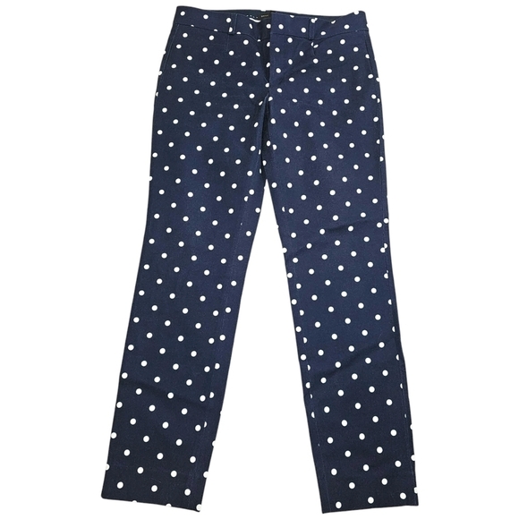 Banana Republic Sloan Slim Fit Polka Dot Ankle Cropped Pants in 4 - Picture 4 of 11